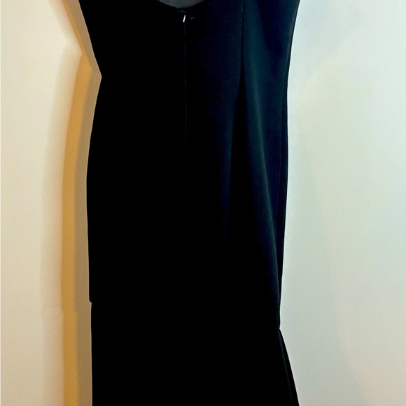 Black spaghetti strap dress with white frills and high low bottom - Picture 2 of 2